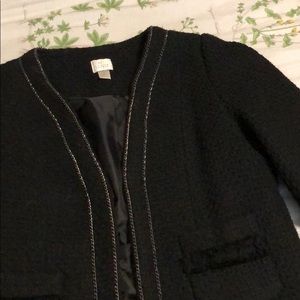 2/3 sleeve black blazer